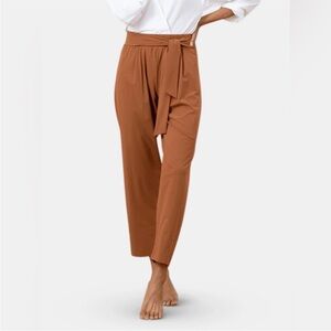 Aday Easy Days Tie Waist Pants in Brown Size XS